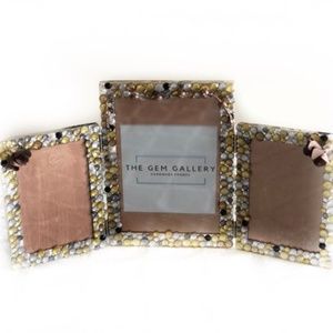 Three Times the Bling - Jeweled Tri-Fold Frame